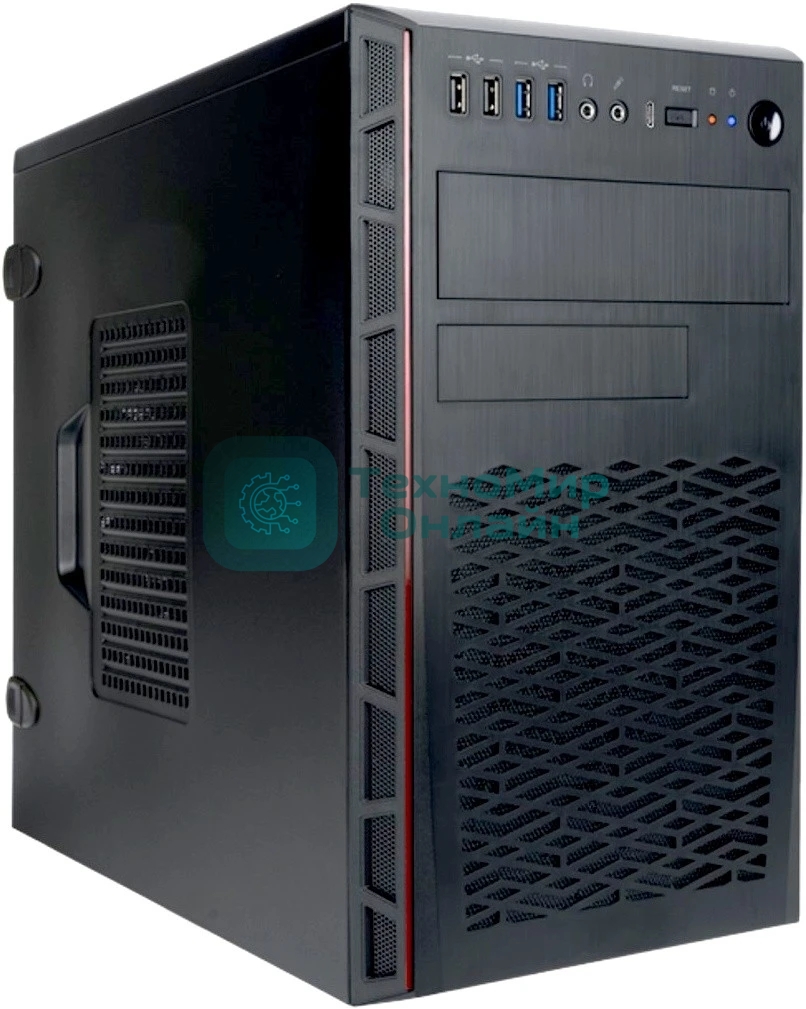 Компьютерный корпус Mini Tower InWin EMR065 черный 500W PM-500ATX U3.0*2+U2.0*2+A(HD)+intrusion switch mATX