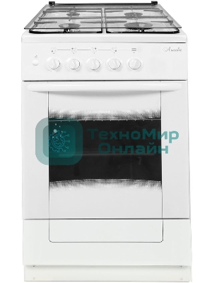 Плита газовая Лысьва ГП 400 М2С-2У белый, конфорок 4 шт, духовка 51 л, 50 см x 84 см x 60 см