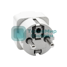 Адаптер сетевой универсальный OXION 220В, 16А, пластик PC, медь, OX-SKTADP220PBAG