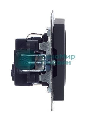 Розетка 1-местная IEK BRITE 16А РС11-1-0-БрГ с заземлением, без защитных шторок, 16А, графит