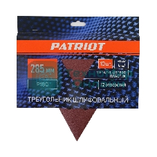 Треугольник шлифовальный PATRIOT на липучке, 285мм, 12 отверстий, Р180, 10 шт