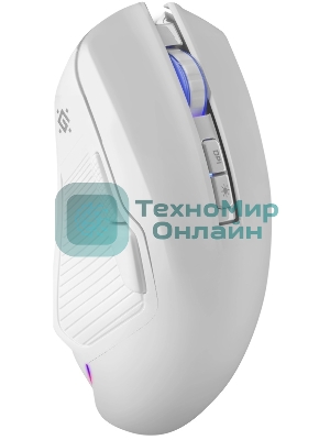 Мышь беспроводная/проводная Defender Whisper GM-209 белый, 7200 dpi, радиоканал, Bluetooth, USB, кнопки - 8
