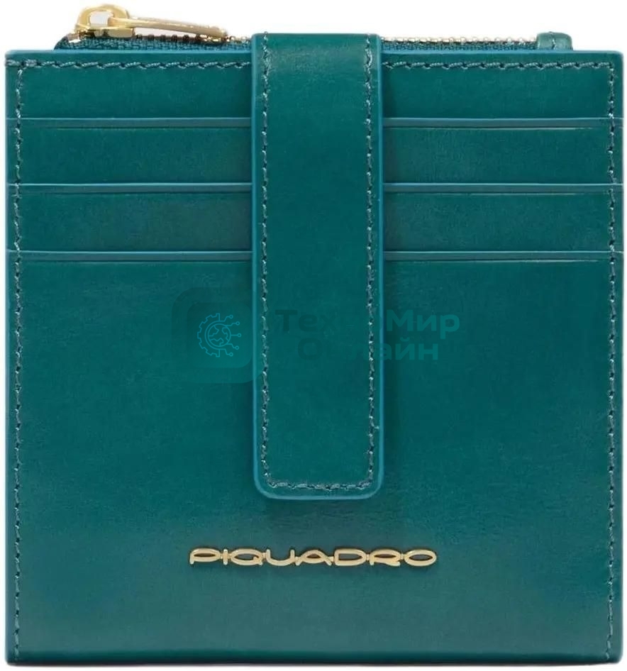 Картхолдер Piquadro Blue Square PP6843B2R/OT3 синий петроль, натуральная кожа