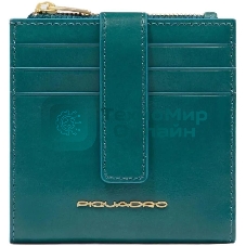Картхолдер Piquadro Blue Square PP6843B2R/OT3 синий петроль, натуральная кожа