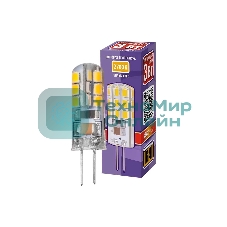 Лампа светодиодная JazzWay PLED-G4 3Вт капсульная 2700К теплый белый G4 200лм 220-230В