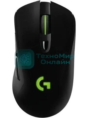 Мышь игровая Logitech G703 Lightspeed черная, сенсор 100-25600dpi (Hero25K), беспроводная 2.4GHz + USB 1,8м, 5 программируемых кнопок + колесо прокрутки, RGB-подсветка, под правую руку