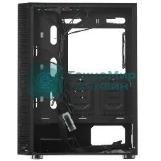 Компьютерный корпус Montech X3 GLASS, без БП, ATX 6x120мм 2xUSB 3.0 1xUSB3.1 audio bott PSU, черный