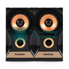 Акустическая система 2.0 ExeGate Maestro SPS-590 (Активная, питание 220В, 2х3Вт, 30-18000Гц, темное дерево, Color Box)
