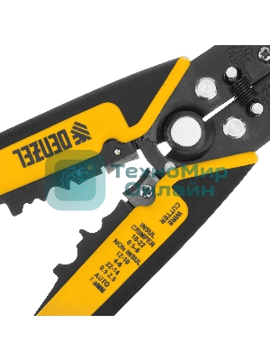 Щипцы для зачистки электропроводов Denzel 0,2-6 мм2, функция обрезания проводов