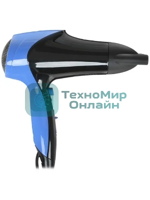 Фен Kelli KL-1121 черный/синий, 1800 Вт
