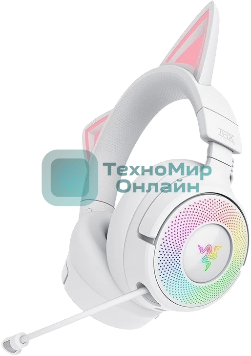 Гарнитура Razer Kraken Kitty V3 Pro белый, беспроводная, bluetooth, до 70 ч, подсветка