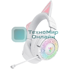 Гарнитура Razer Kraken Kitty V3 Pro белый, беспроводная, bluetooth, до 70 ч, подсветка
