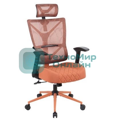 Кресло Chairman CH566 оранжевый, экокожа, 120 кг