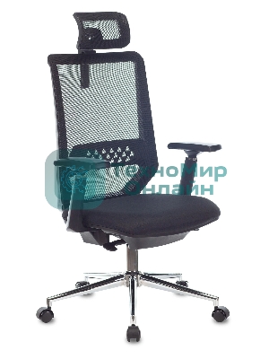 Кресло Бюрократ MC-612N-H TW-01 черный, сетка, подголовник