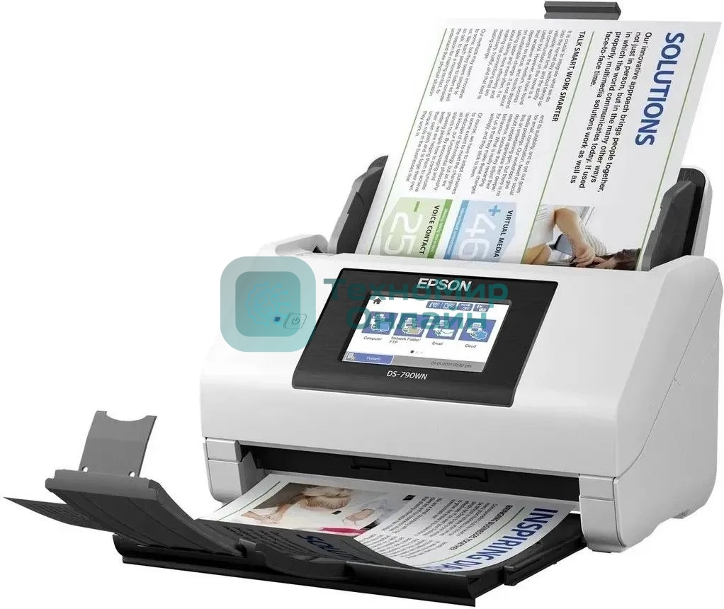 Сканер протяжный Epson WorkForce DS-790WN (B11B265401) A4 белый