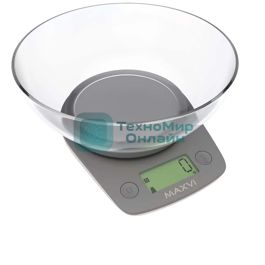 Весы кухонные Maxvi KS102P grey