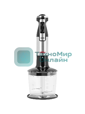 Блендер погружной Aresa AR-1126 серебристый, 800 Вт, плавная регулировка, турбо