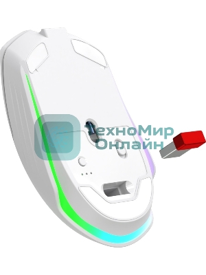 Мышь беспроводная/проводная Defender Whisper GM-209 белый, 7200 dpi, радиоканал, Bluetooth, USB, кнопки - 8