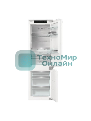 Встраиваемый холодильник Gorenje NRKI517E82WF, полезный объем 244 л, электронное управление, цифровой дисплей, автоматическое размораживание No Frost, быстрое замораживание, интенсивное охлаждение, зона свежести с контролем влажности, инверторный компрессор, энергоэффективность А+