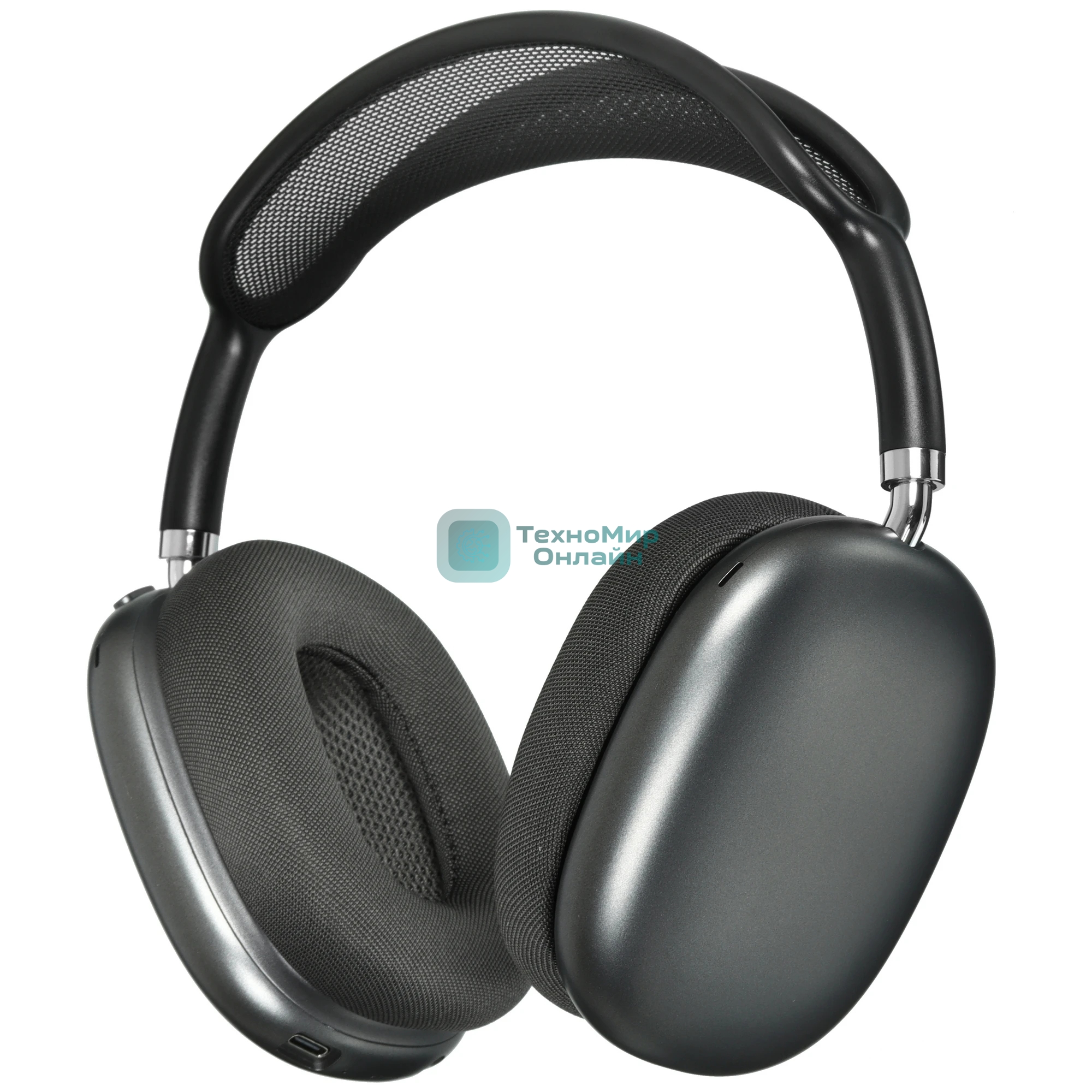 Беспроводные/проводные наушники Borofone BO35 серый космос, накладные, Bluetooth + проводной