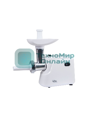 Мясорубка электрическая OASIS MG-TK1 белый, 1500 Вт, 1.8 кг/мин, реверс, защита от перегрузки, насадки - 4