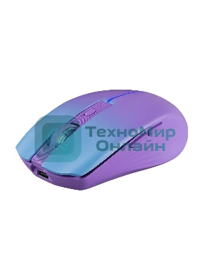 Мышь беспроводная Defender Mystery MM-301 фиолетовый, 1600 dpi, радиоканал, Bluetooth, USB, кнопки - 6