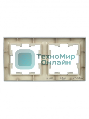 Рамка 2-местная IEK BRITE РУ-2-БрА (BR-M22-K47) алюминий