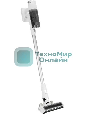 Пылесос вертикальный Hyundai HYV-S5550 белый/серебристый, питание от аккумулятора, 100 Вт, уборка сухая, пылесборник 0.5 л