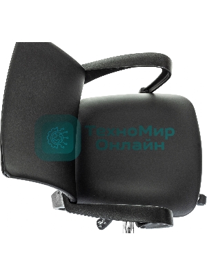 Кресло компьютерное Бюрократ CH-695NSL черный, экокожа, крестов. металл хром