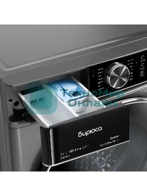 Стиральная машина Бирюса WM-SC914/15 W перламутровый синий, загрузка фронтальная 9 кг, 1400 об/мин, класс А+++