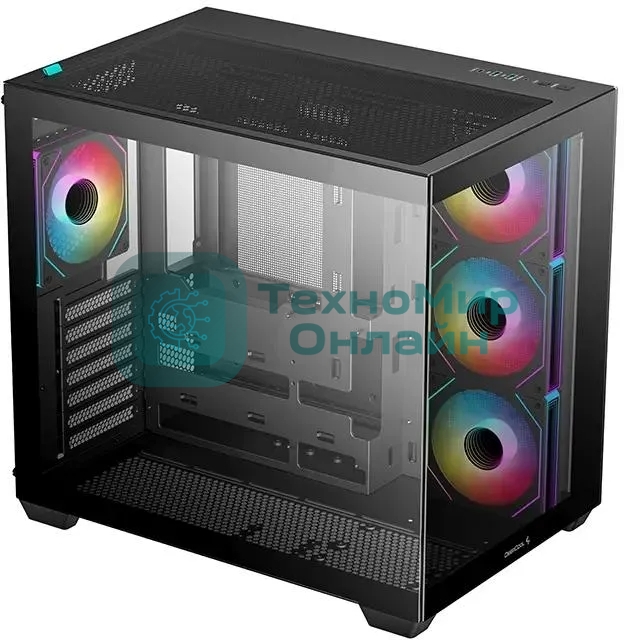 Компьютерный корпус Deepcool CG530 4F черный без БП ATX 2x120мм 2x140мм 2xUSB 2.0 1xUSB 3.0 audio bott PSU