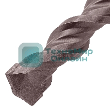 Бур по бетону Denzel двойная спираль, Cobalt W-tip, 16x310 мм, SDS PLUS