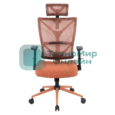 Кресло Chairman CH566 оранжевый, экокожа, 120 кг