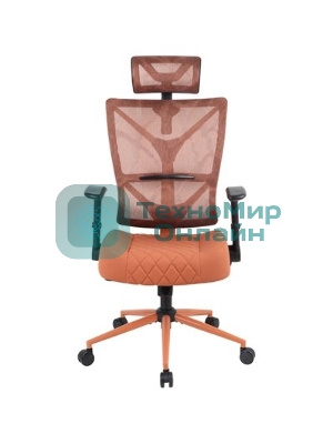 Кресло Chairman CH566 оранжевый, экокожа, 120 кг