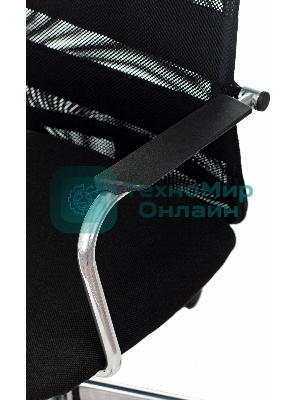 Кресло Бюрократ KB-5M TW-01 3C11 черный, сетка/ткань, 120 кг, механизм качания, с подголовником