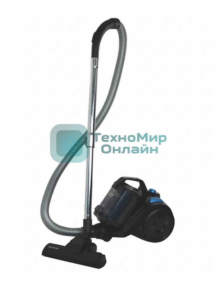 Пылесос WILLMARK VC-2057CY (2000Вт., объем 4.5л., без мешка., ругулятор мощности., доп насадка.,)