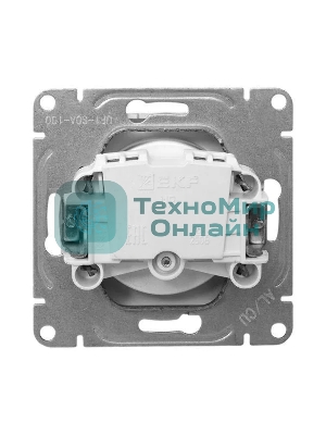 Розетка EKF UP1-SOA-100 СП Эпика 16А без заземл. без шторок механизм алюм.
