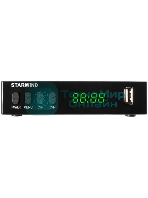 Приставка для цифрового ТВ Starwind CT-220 черный, DVB-T2, DVB-T, DVB-C, HDMI, USB 2.0 х2