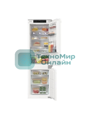 Встраиваемый холодильник Gorenje NRKI517E82WF, полезный объем 244 л, электронное управление, цифровой дисплей, автоматическое размораживание No Frost, быстрое замораживание, интенсивное охлаждение, зона свежести с контролем влажности, инверторный компрессор, энергоэффективность А+