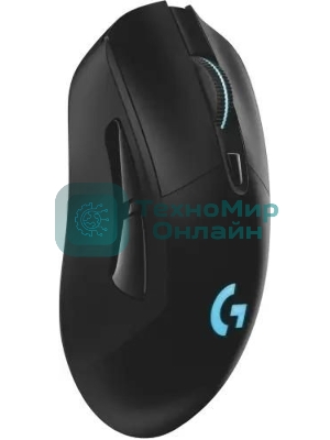 Мышь игровая Logitech G703 Lightspeed черная, сенсор 100-25600dpi (Hero25K), беспроводная 2.4GHz + USB 1,8м, 5 программируемых кнопок + колесо прокрутки, RGB-подсветка, под правую руку