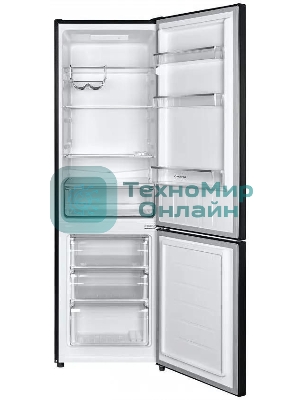 Холодильник Maunfeld MFF176SFSB черный двухкамерный 188/75л морозилка снизу, ручная разморозка