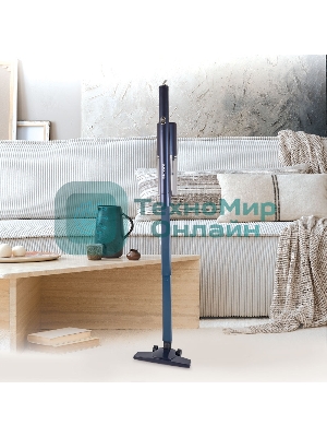 Пылесос вертикальный Endever SkyClean VC-298 темно-синий, питание от сети, 450 Вт, уборка сухая, пылесборник 0.5 л