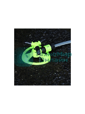 Дождеватель-разбрызгиватель круговой вращающийся 3-х сопловый Deli DL581301 2 режима распыления, площадь орошения до 310кв.м, диаметр шланга 3/4