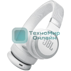Беспроводные/проводные наушники JBL Live 670NC белый, накладные, Bluetooth + проводной, адаптивное шумоподавление