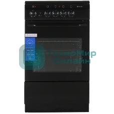 Плита электрическая De Luxe 506004.04ЭС 031 черный, конфорок 4 шт, духовка 60 л, 50 см x 87 см x 60 см