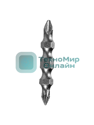 Набор бит Denzel двухстор., PH2-PH1х45 мм, сталь S2, 10 шт.