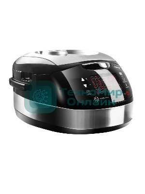 Мультиварка Centek CT-1472 Ceramic черный/сталь, 860 Вт, 5.0 л, LED, 21 программа