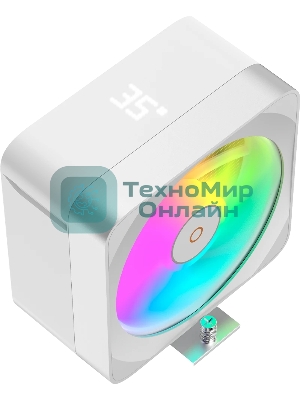 Кулер для процессора Ocypus Delta A40 EX WH Digital, 120мм ARGB FAN, Top Display Panel, 4 HEAT PIPES, 4-PIN PWM, 500-1800 RPM, 29DBA, HYDRO BEARING, LGA115X/1200/1700/18XX, AM4/AM5