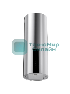 Вытяжка Kuppersberg, цилиндрическая, настенная, 35 см, сенсорное управление, таймер, отвод/рециркуляция, 3 скорости, производительность 850 м3/ч, LED освещение, обратный клапан, уровень шума 68 дБ, угольный фильтр CF110 (опция), цвет нержавеющая сталь