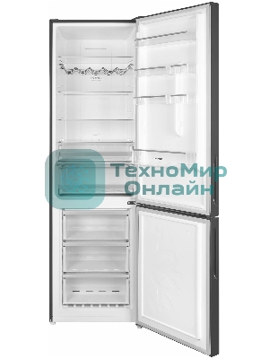 Холодильник Maunfeld MFF200NFSBE черная сталь, двухкамерный, 271/106 л, морозилка снизу, Total No Frost